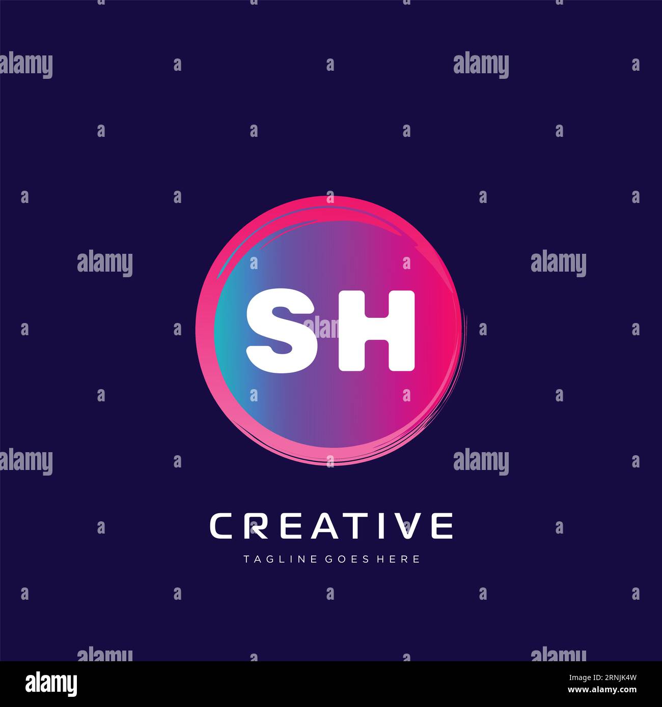 initial logo With Colorful template vector Stock Vector
