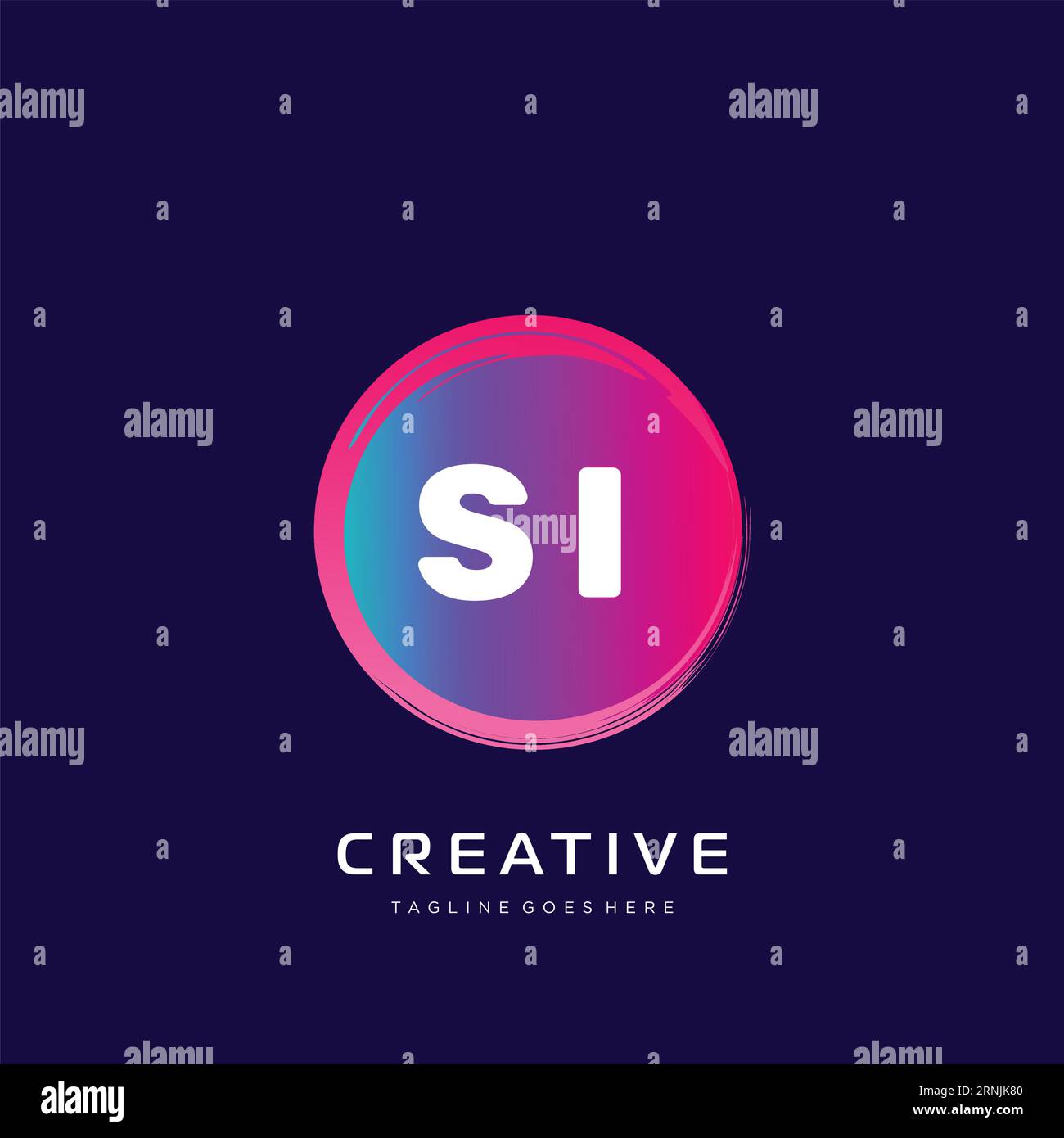 initial logo With Colorful template vector Stock Vector