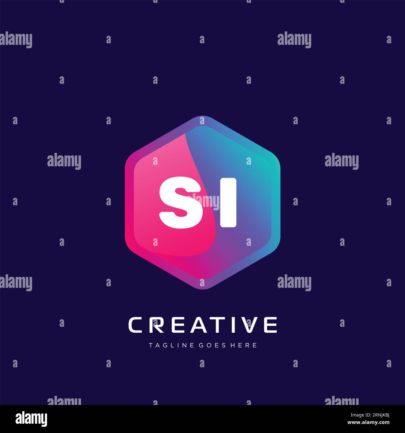 initial logo With Colorful template vector Stock Vector
