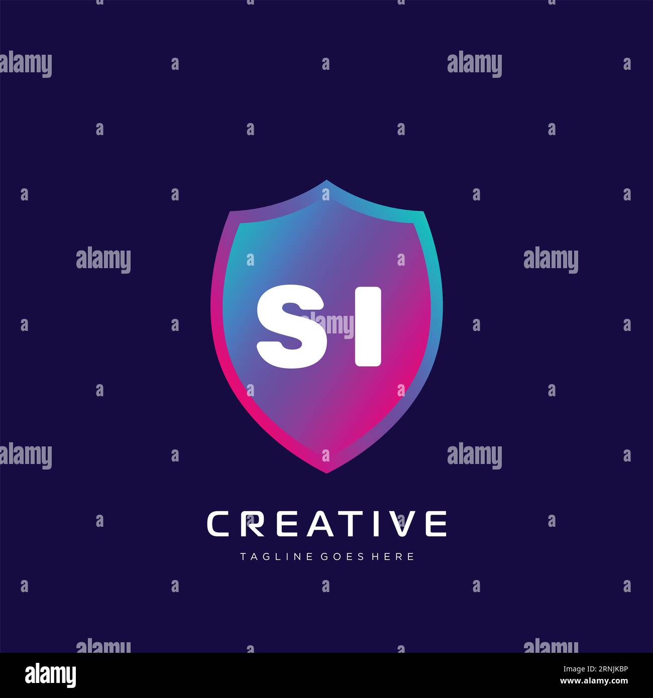 initial logo With Colorful template vector Stock Vector