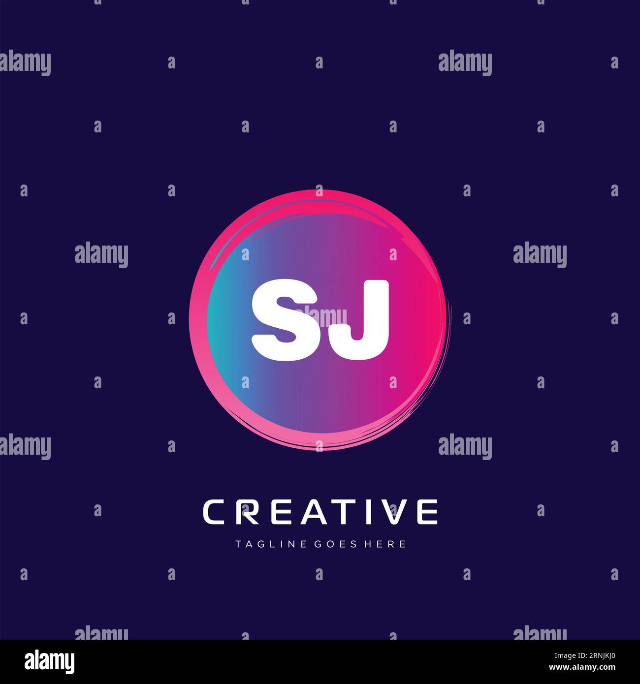 initial logo With Colorful template vector Stock Vector