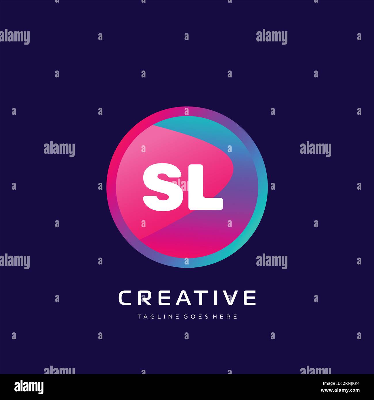 initial logo With Colorful template vector Stock Vector