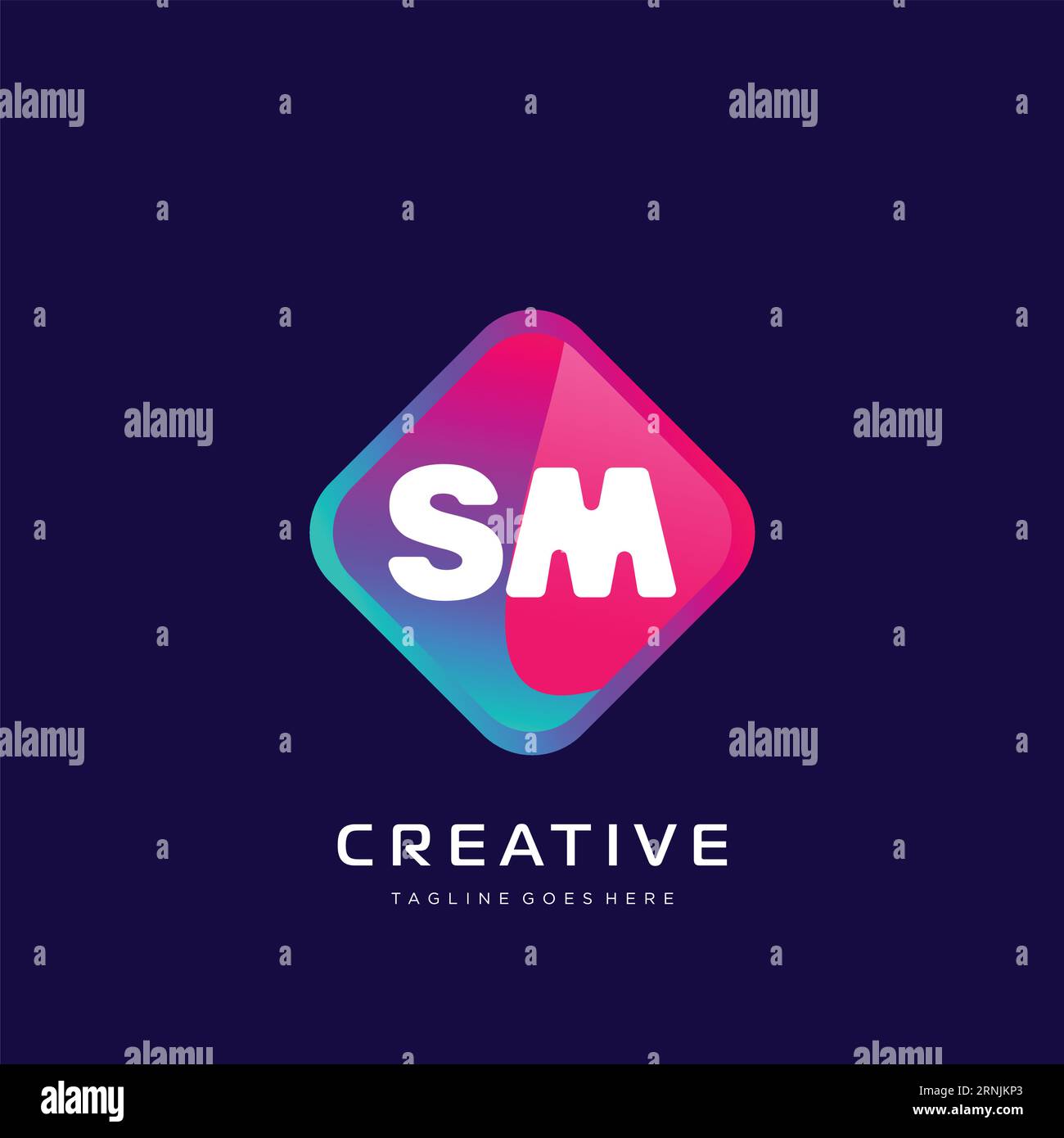 initial logo With Colorful template vector Stock Vector