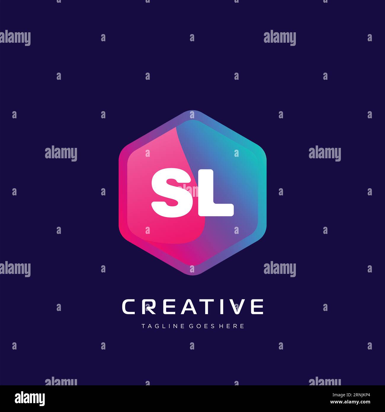 initial logo With Colorful template vector Stock Vector