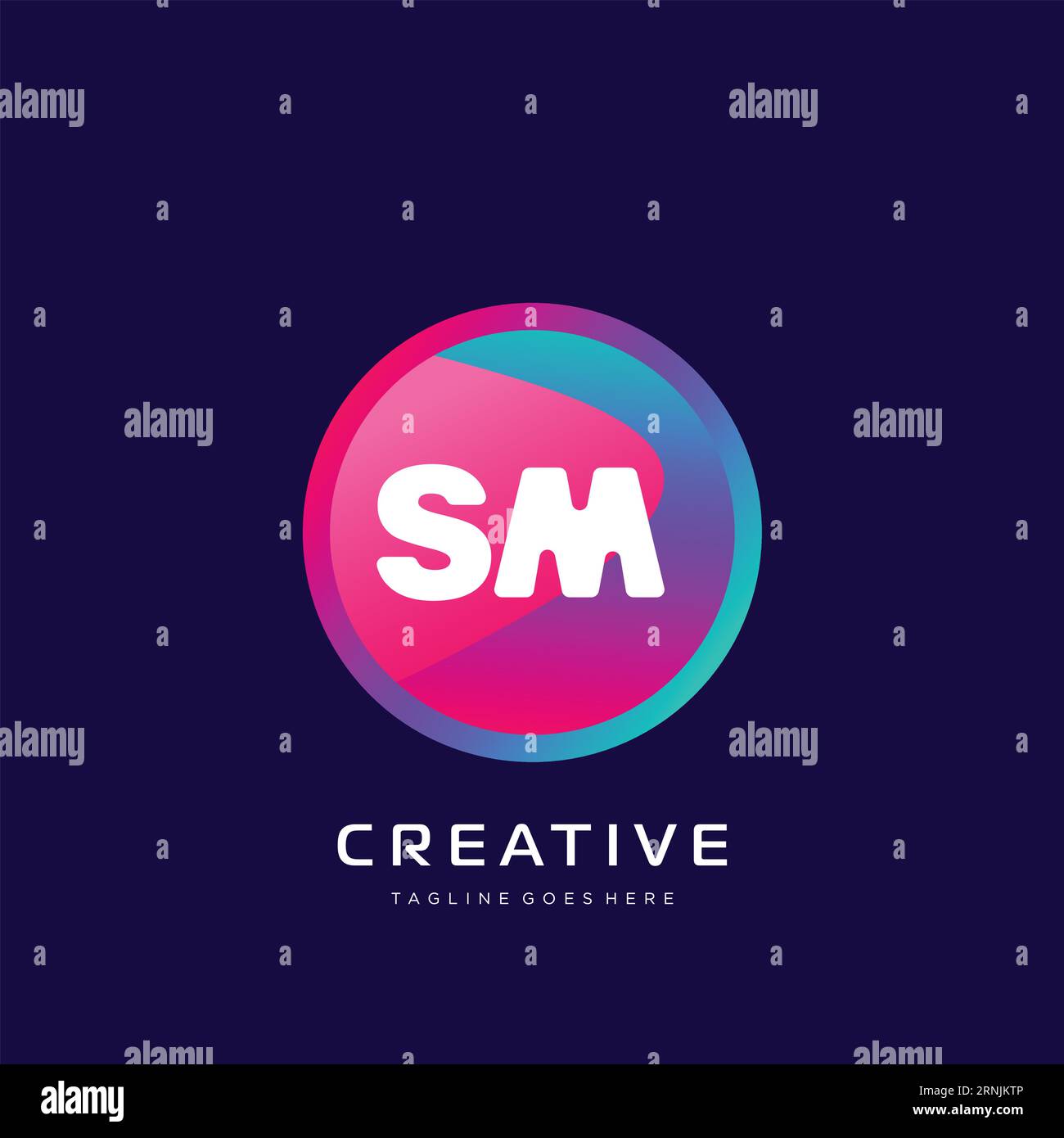 initial logo With Colorful template vector Stock Vector