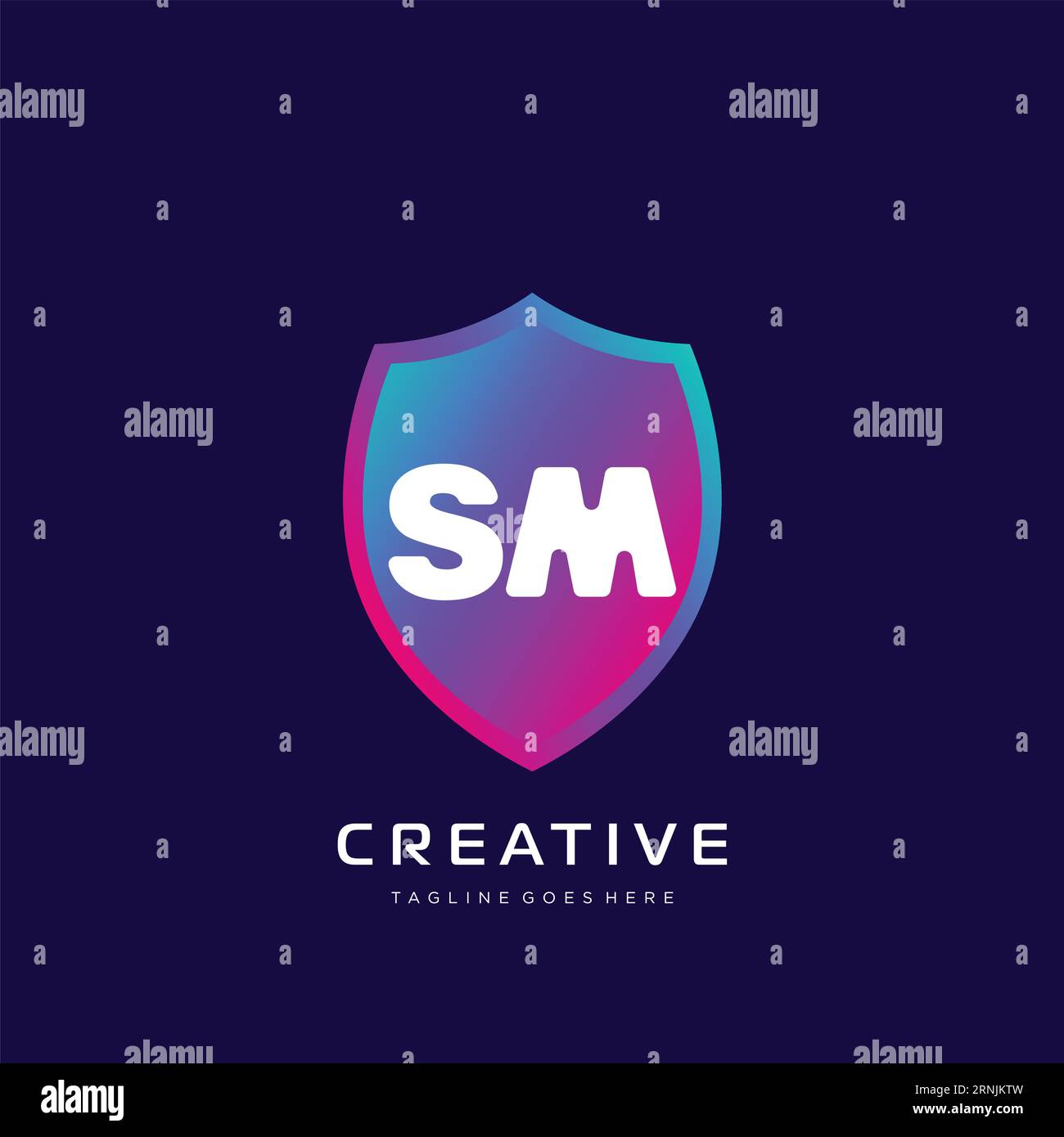 initial logo With Colorful template vector Stock Vector