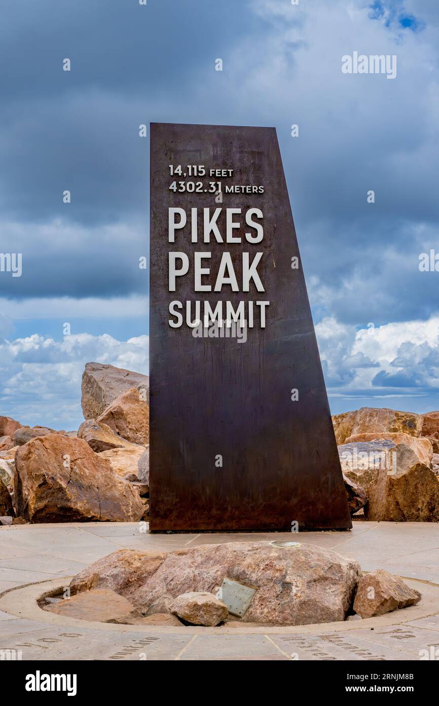 Pikes Peak Colorado Summer Stock Photo