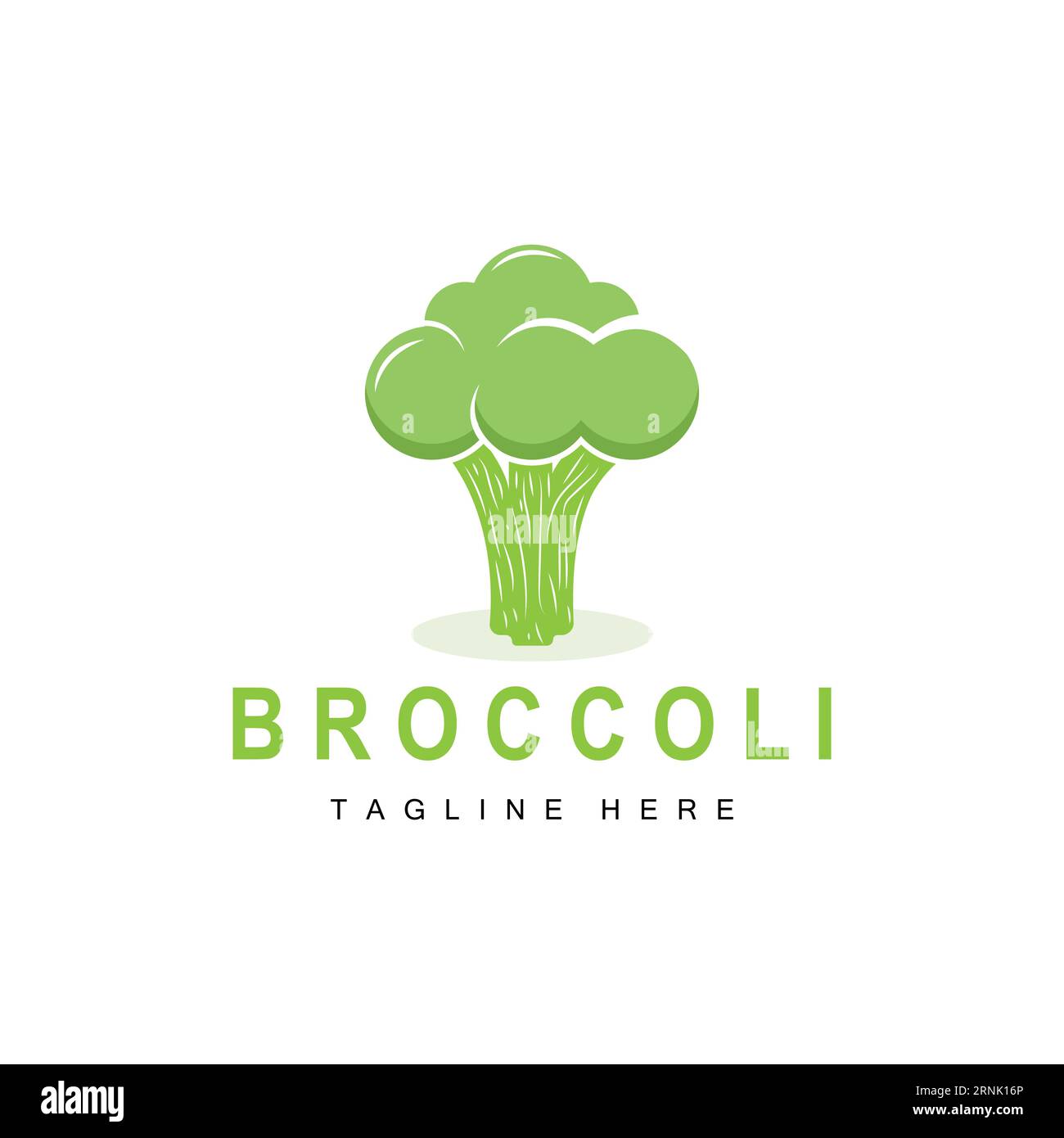 Broccoli Logo Design, Green Vegetable Vector, Broccoli Wallpaper, Vegetable Supermarket Illustration Garden Product Brand Stock Vector