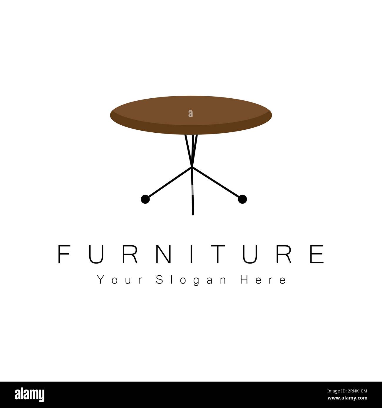 Furniture Logo Design, Home Furniture Illustration Table Icons, Chairs