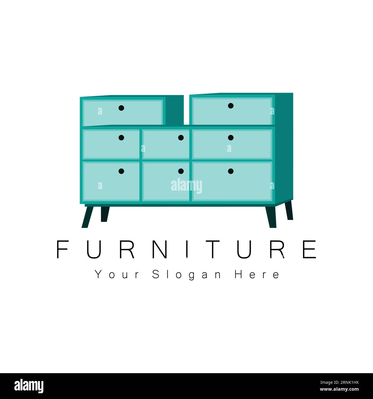 Furniture Logo Design, Home Furniture Illustration Table Icons, Chairs