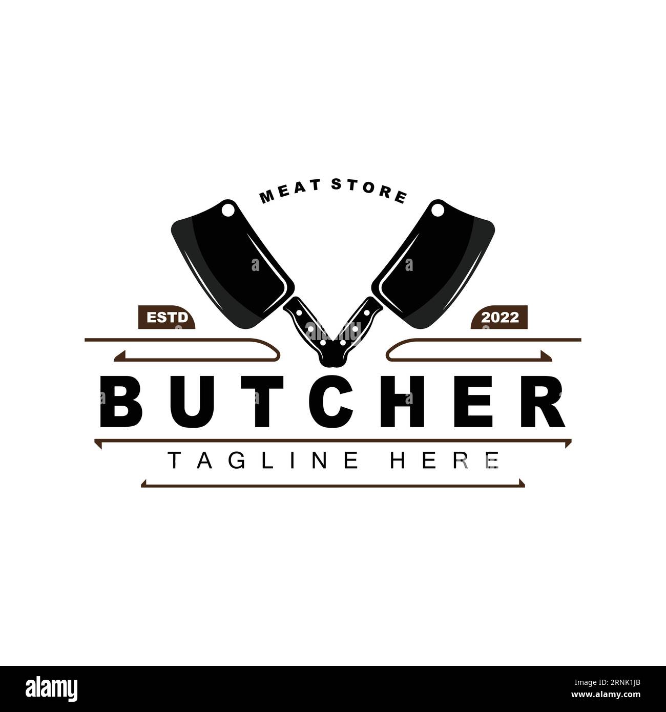 Butcher logo design, Knife Cutting Tool Vector Template, Product Brand
