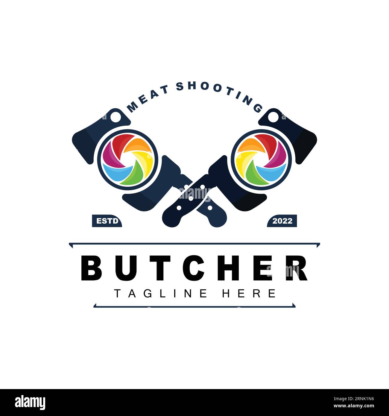 Butcher logo design, Knife Cutting Tool Vector Template, Product Brand