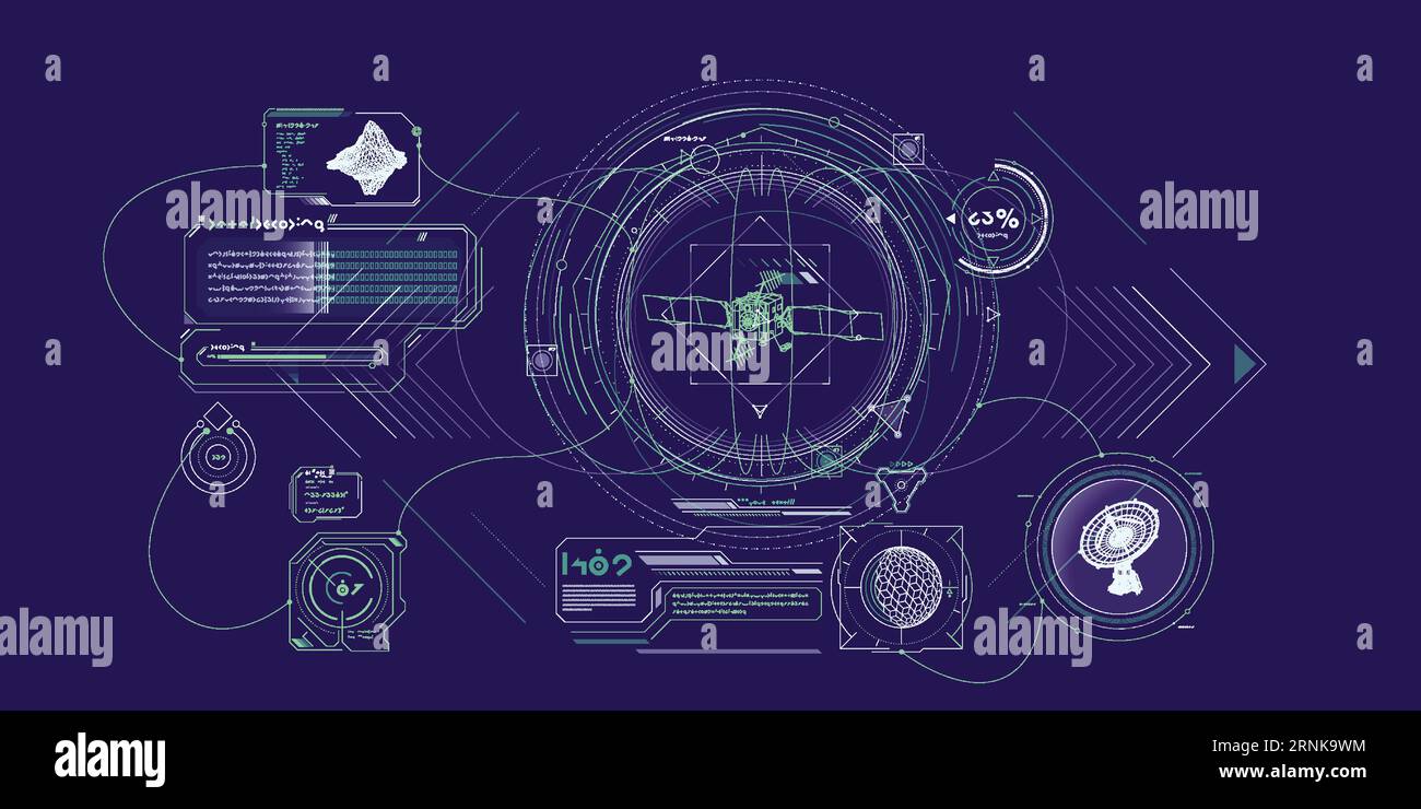 Sci-fi HUD interface for data research Stock Vector Image & Art - Alamy