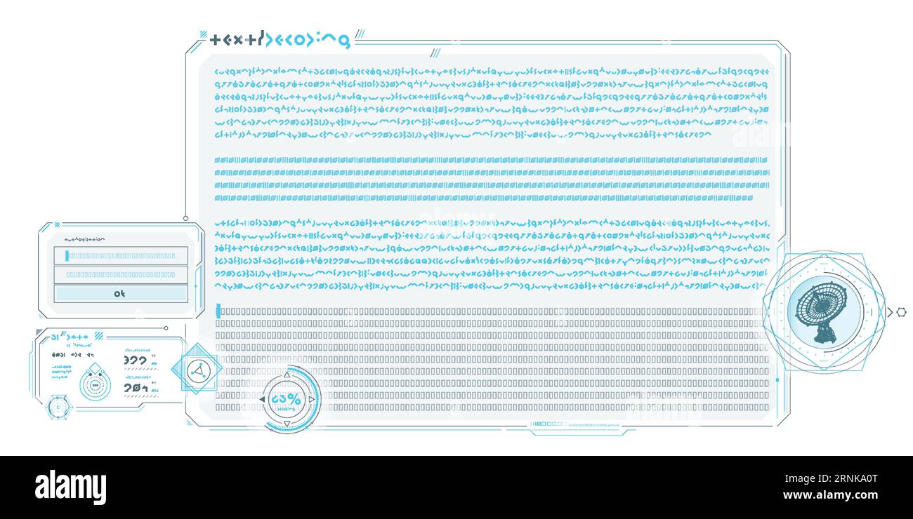 Sci-fi interface of data decoding program Stock Vector Image & Art - Alamy