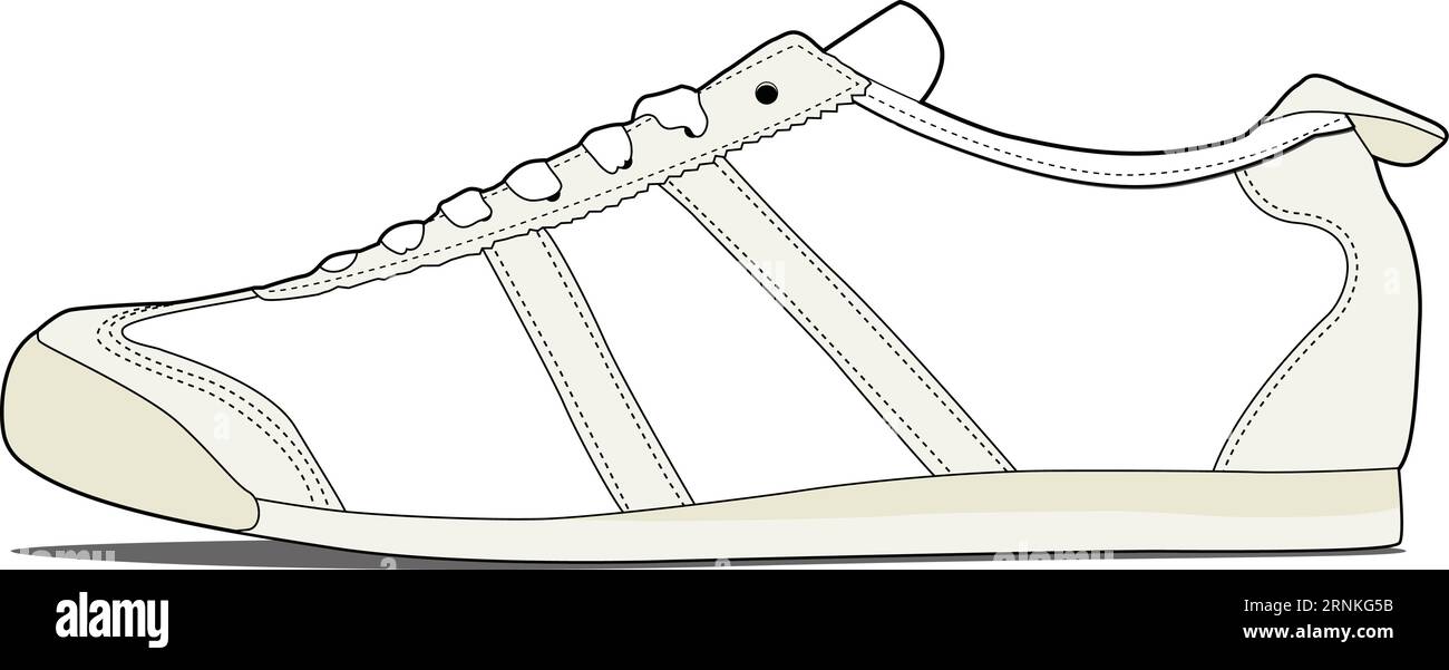 Vintage Tennis Sneaker Shoe Design Template Stock Vector