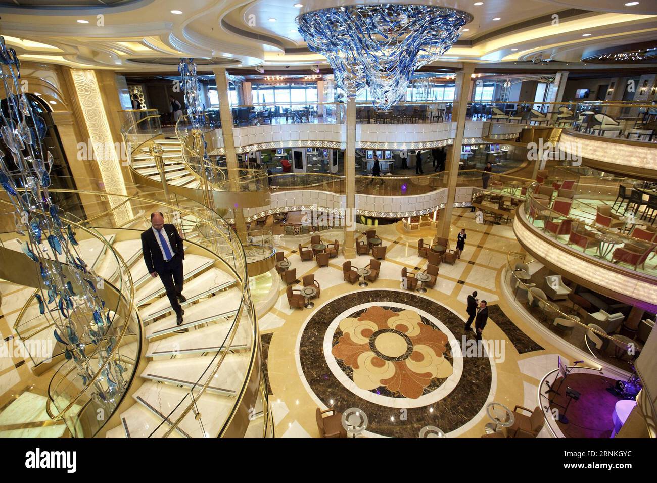 (170331) -- MONFALCONE, March 31, 2017 -- Photo taken on March 30, 2017 shows the interior of the luxury cruise ship Majestic Princess at the factory in Monfalcone, Italy. Majestic Princess, an international luxury cruise ship tailored specifically for China s market, will start her inaugural season in Europe on Friday. ) (zf) ITALY-MONFALCONE-CRUISE-MAJESTIC PRINCESS-HANDOVER-SILK ROAD SEA ROUTE JinxYu PUBLICATIONxNOTxINxCHN   Monfalcone March 31 2017 Photo Taken ON March 30 2017 Shows The Interior of The Luxury Cruise Ship Majestic Princess AT The Factory in Monfalcone Italy Majestic Princes Stock Photo