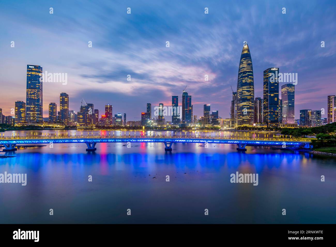 SHENZHEN, CHINA - (FILE) AUGUST 15, 2023 - Skyscrapers are seen along the coast of Shenzhen, Guangdong province, Aug 16, 2023. 'The China Resources Gr Stock Photo