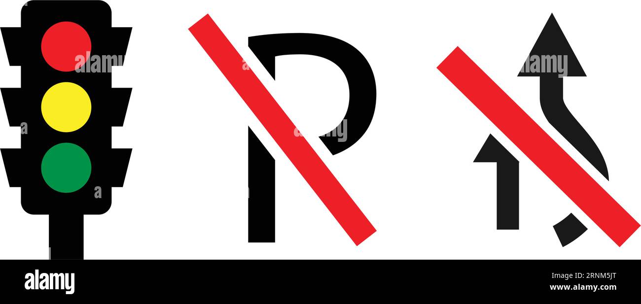 No overtaking traffic sign Stock Vector Images - Alamy