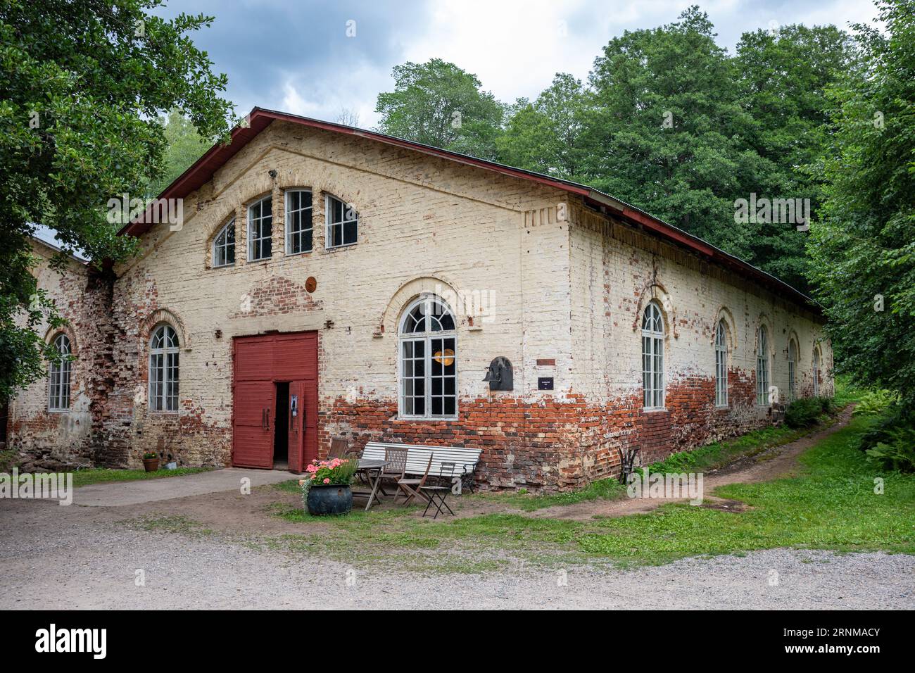 Old rolling mill building at Mathildedal Ironworks in Perniö, Finland Stock Photo