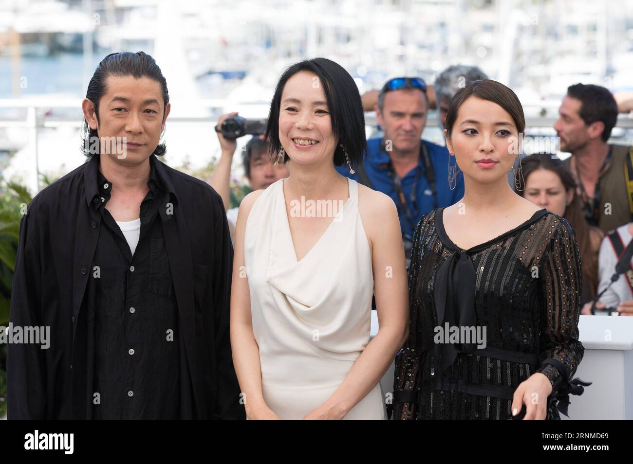 (170523) -- CANNES, May 23, 2017 -- Actor Masatoshi Nagase, actresses Misuzu Kanno and Atame Misaki (L-R) pose for a photocall of the film Hikari (Radiance) during the 70th Cannes Film Festival at Palais des Festivals in Cannes, France, on May 23, 2017. ) (dtf) FRANCE-CANNES-70TH CANNES FILM FESTIVAL-HIKARI XuxJinquan PUBLICATIONxNOTxINxCHN   Cannes May 23 2017 Actor Masatoshi NAGASE actresses  Kanno and Atame Misaki l r Pose for a photo call of The Film Hikari Radiance during The 70th Cannes Film Festival AT Palais the Festivals in Cannes France ON May 23 2017 dtf France Cannes 70th Cannes Fi Stock Photo