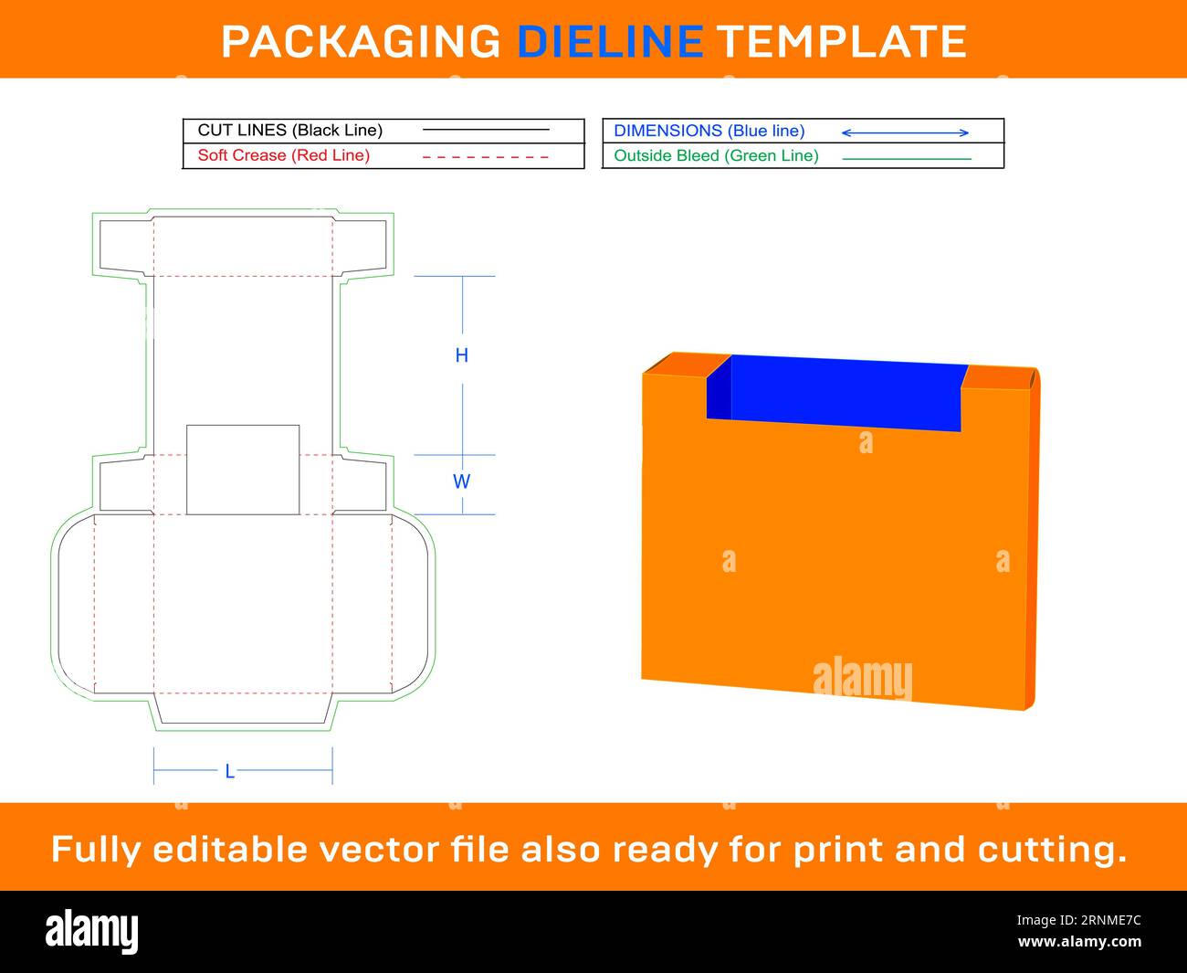 Window soap box die line template stock vector image art alamy