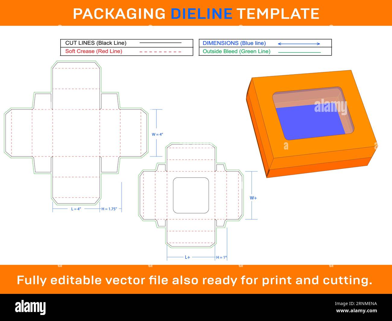 Cookie Box Dieline Template Stock Vector Image Art Alamy Cookie Box Dieline Template Stock Vector Image Art Alamy