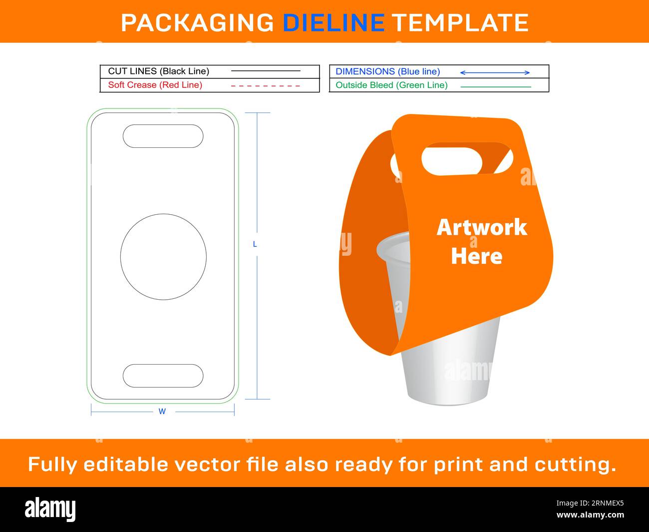 Cupholder, Die line Template Stock Vector Image & Art - Alamy