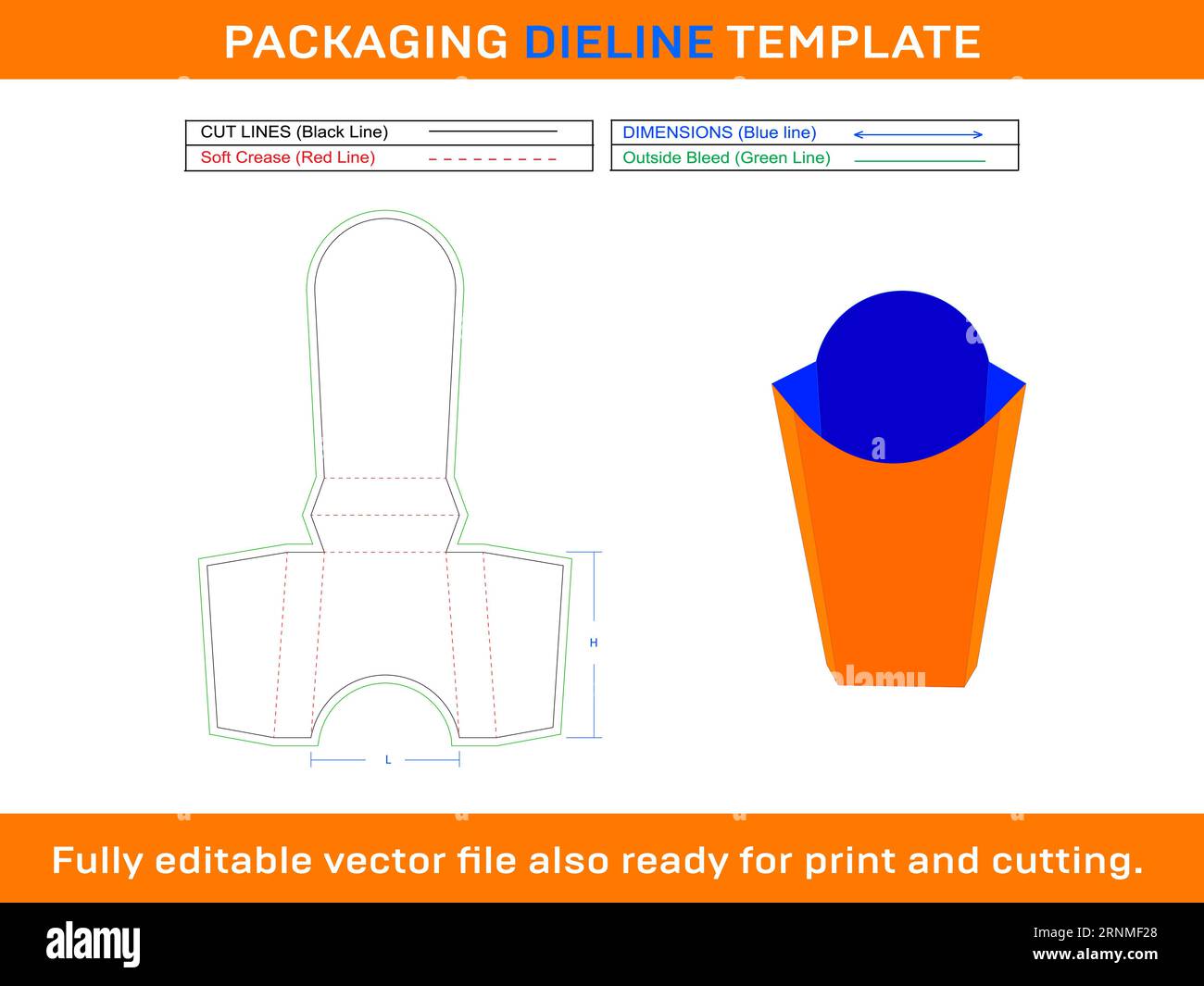 French Fry Box Dieline Template Stock Vector Image Art Alamy French Fry Box Dieline Template Stock Vector Image Art Alamy