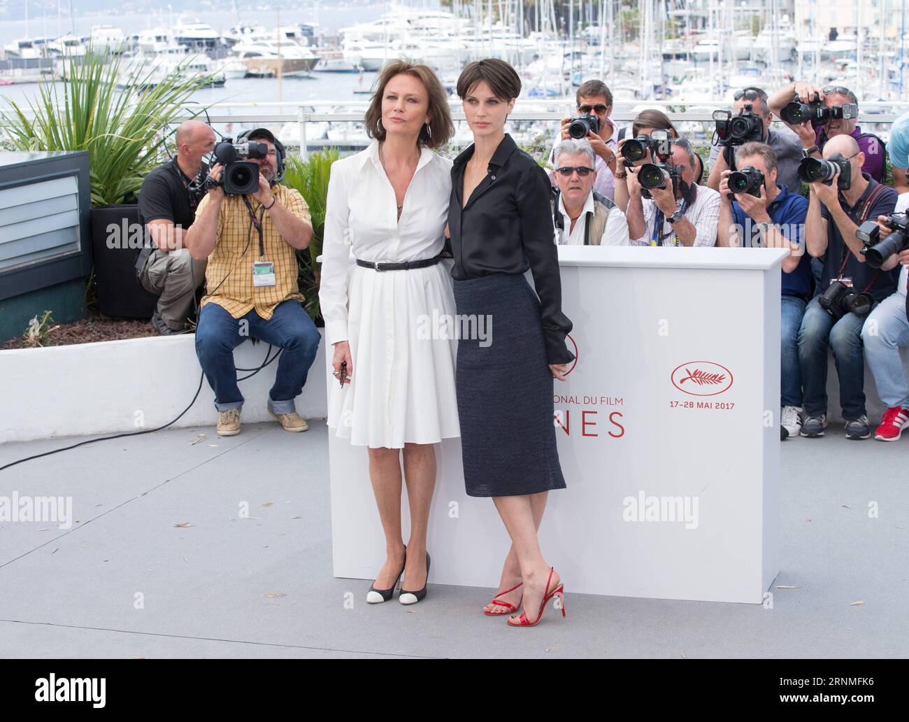 (170526) -- CANNES, May 26, 2017 -- French actresses Marine Vacth (R) and British actress Jacqueline Bisset pose for the photocall of the film Amant Double (The Double Lover) during the 70th annual Cannes Film Festival at Palais des Festivals in Cannes, France, on May 26, 2017. )(yk) FRANCE-CANNES-70TH CANNES FILM FESTIVAL-IN COMPETITION-AMANT DOUBLE-PHOTOCALL XuxJinquan PUBLICATIONxNOTxINxCHN   Cannes May 26 2017 French actresses Navy Vacth r and British actress Jacqueline Bisset Pose for The photo call of The Film Amant Double The Double Lover during The 70th Annual Cannes Film Festival AT P Stock Photo