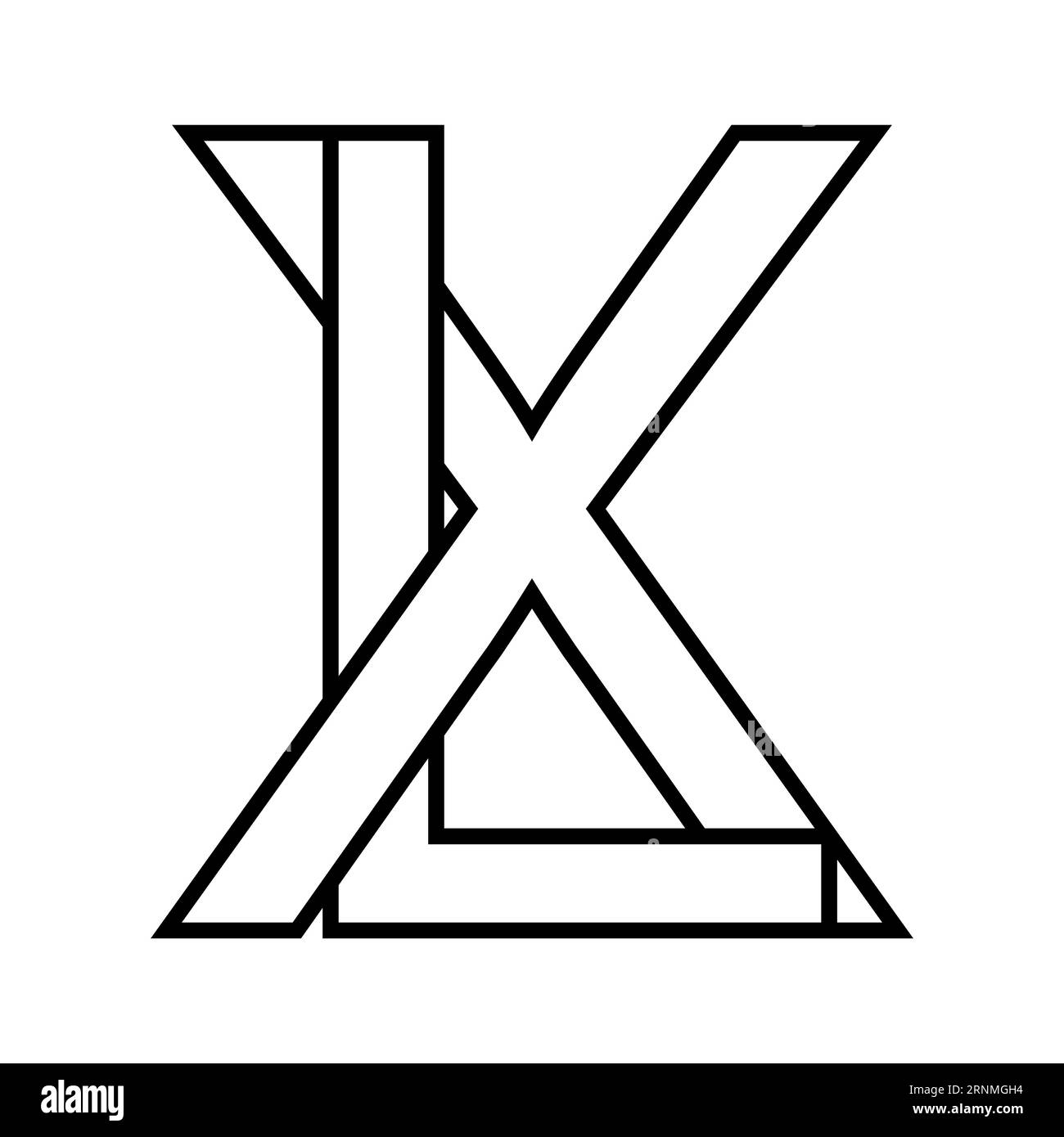 Logo sign lx xl, icon double letters luxe x l Stock Vector Image & Art ...