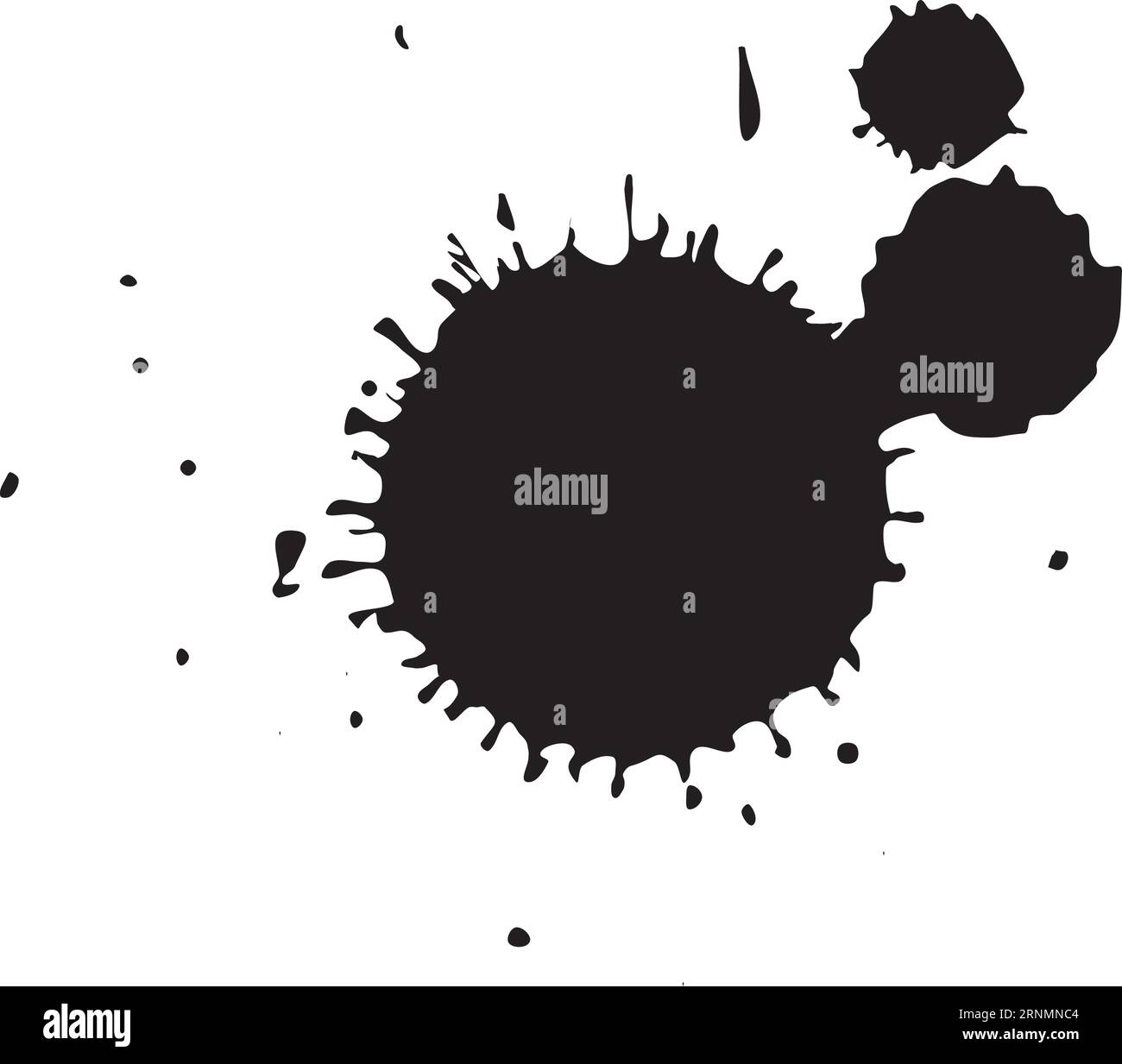 Black blot. Artistic ink drop stain template Stock Vector Image & Art