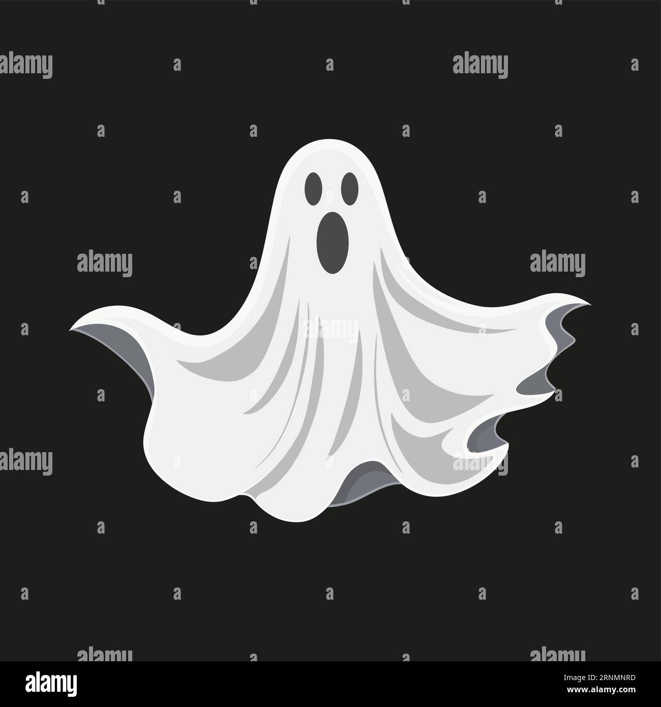 Halloween ghost. Ghost character in flat style isolated. Vector illustration Stock Vector