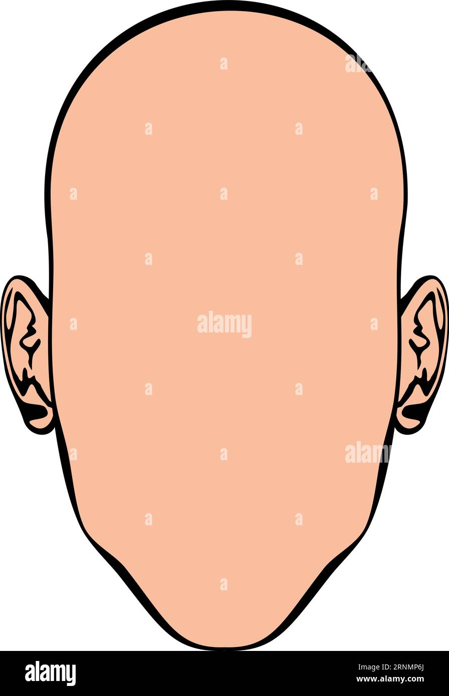 Male head template. Faceless portrait. Generic template Stock Vector Male head template. Faceless portrait. Generic template Stock Vector