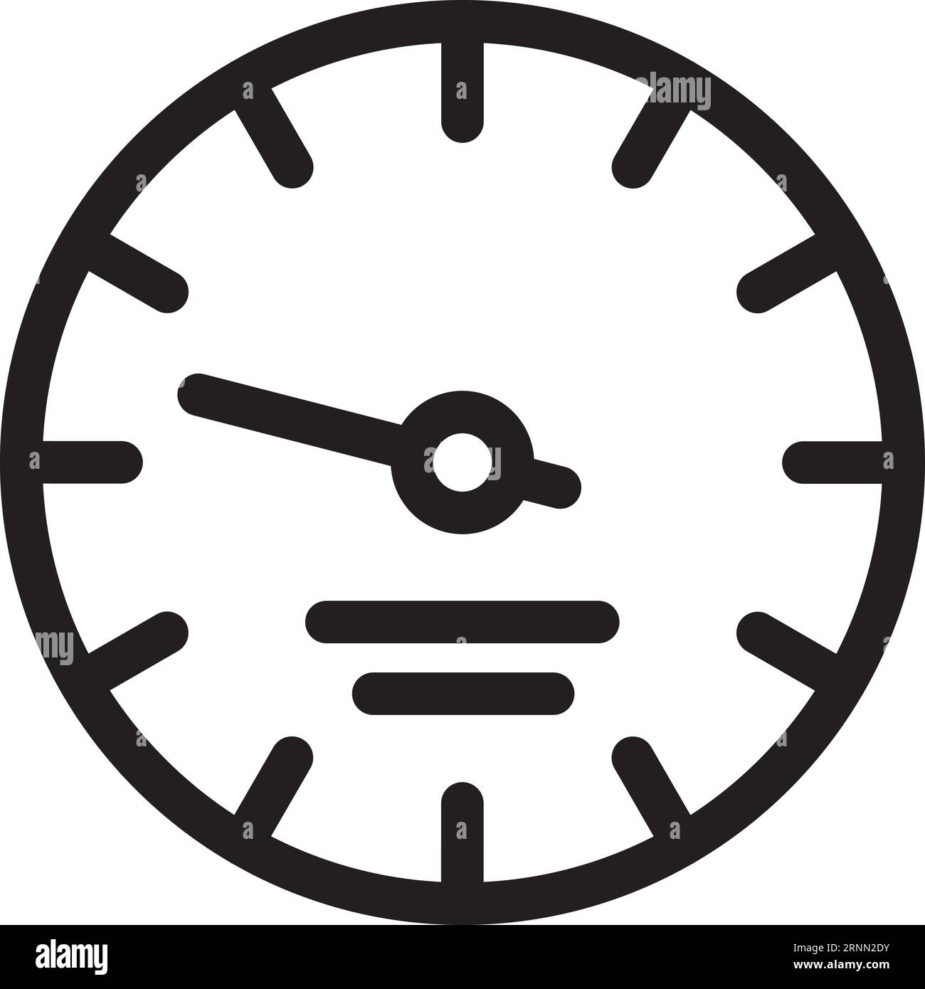 Tachometer icon. Linear dashboard panel gauge symbol Stock Vector Image
