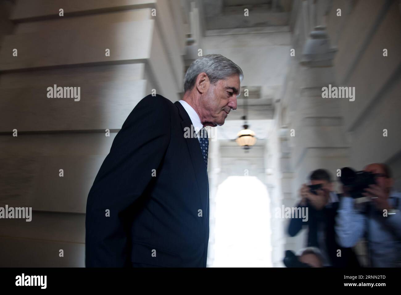 (170621) -- WASHINGTON, June 21, 2017 -- Former FBI Director Robert Mueller, the special counsel probing Russian interference in the 2016 U.S. election, leaves the Capitol building after meeting with the Senate Judiciary Committee on Capitol Hill in Washington D.C., the United States, on June 21, 2017. ) U.S.-WASHINGTON D.C.-CAPITOL-MUELLER TingxShen PUBLICATIONxNOTxINxCHN   Washington June 21 2017 Former FBI Director Robert Mueller The Special Counsel probing Russian interference in The 2016 U S ELECTION Leaves The Capitol Building After Meeting With The Senate Judiciary Committee ON Capitol Stock Photo