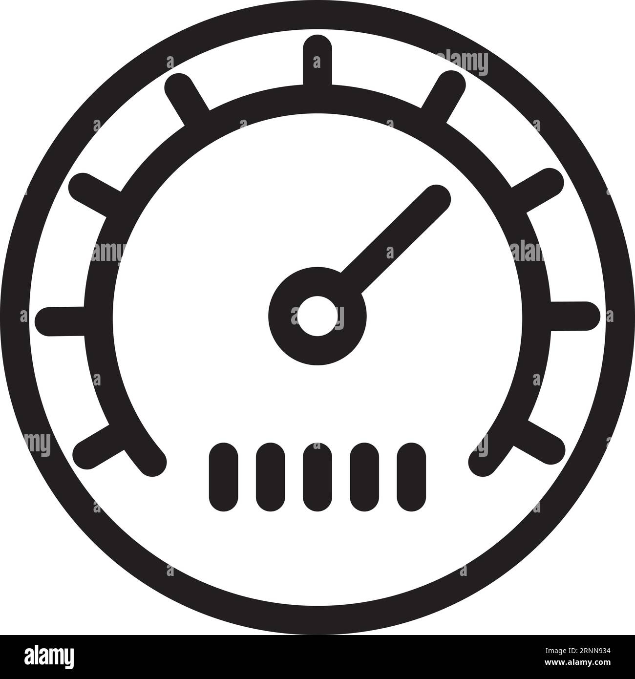 Round indicator icon. Control panel measurement symbol Stock Vector