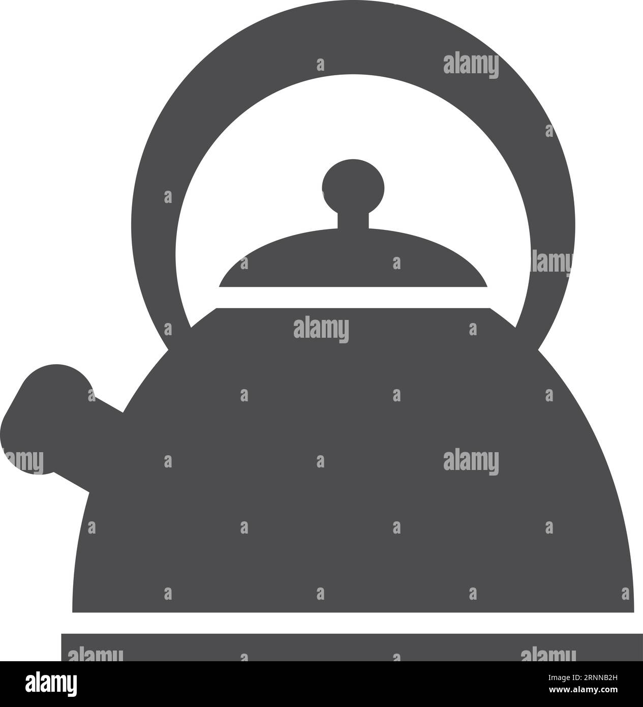 Kettle black icon. Boiling water pot symbol Stock Vector