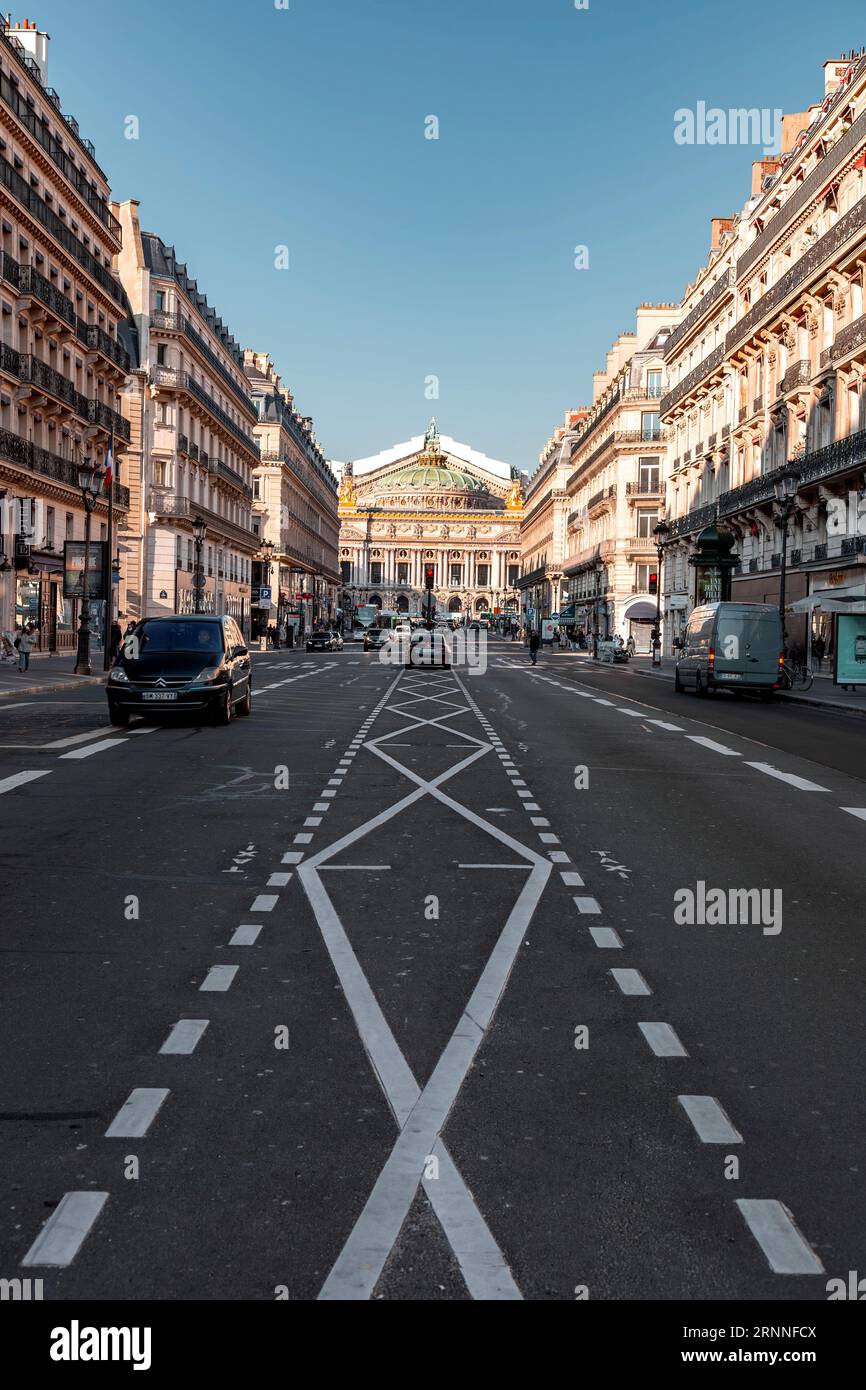 Paris, France January 23, 2022 Front view of the famous Garnier