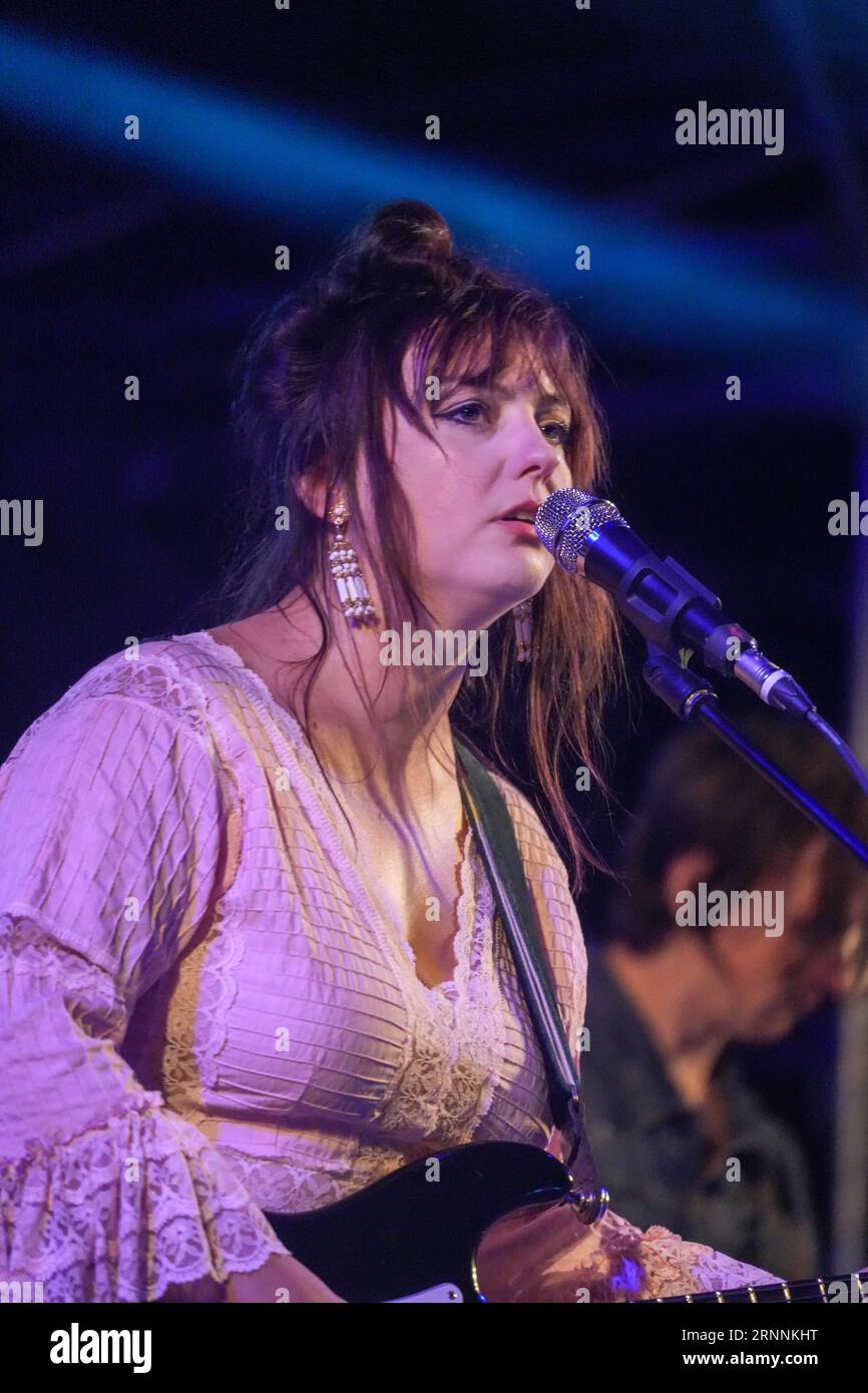 Dorset, UK. Friday, 1 September, 2023. Angel Olsen performing at the 2023 edition of the End of the Road festival at Larmer Tree Gardens in Dorset. Photo date: Friday, September 1, 2023. Photo credit should read: Richard Gray/Alamy Live News Stock Photo