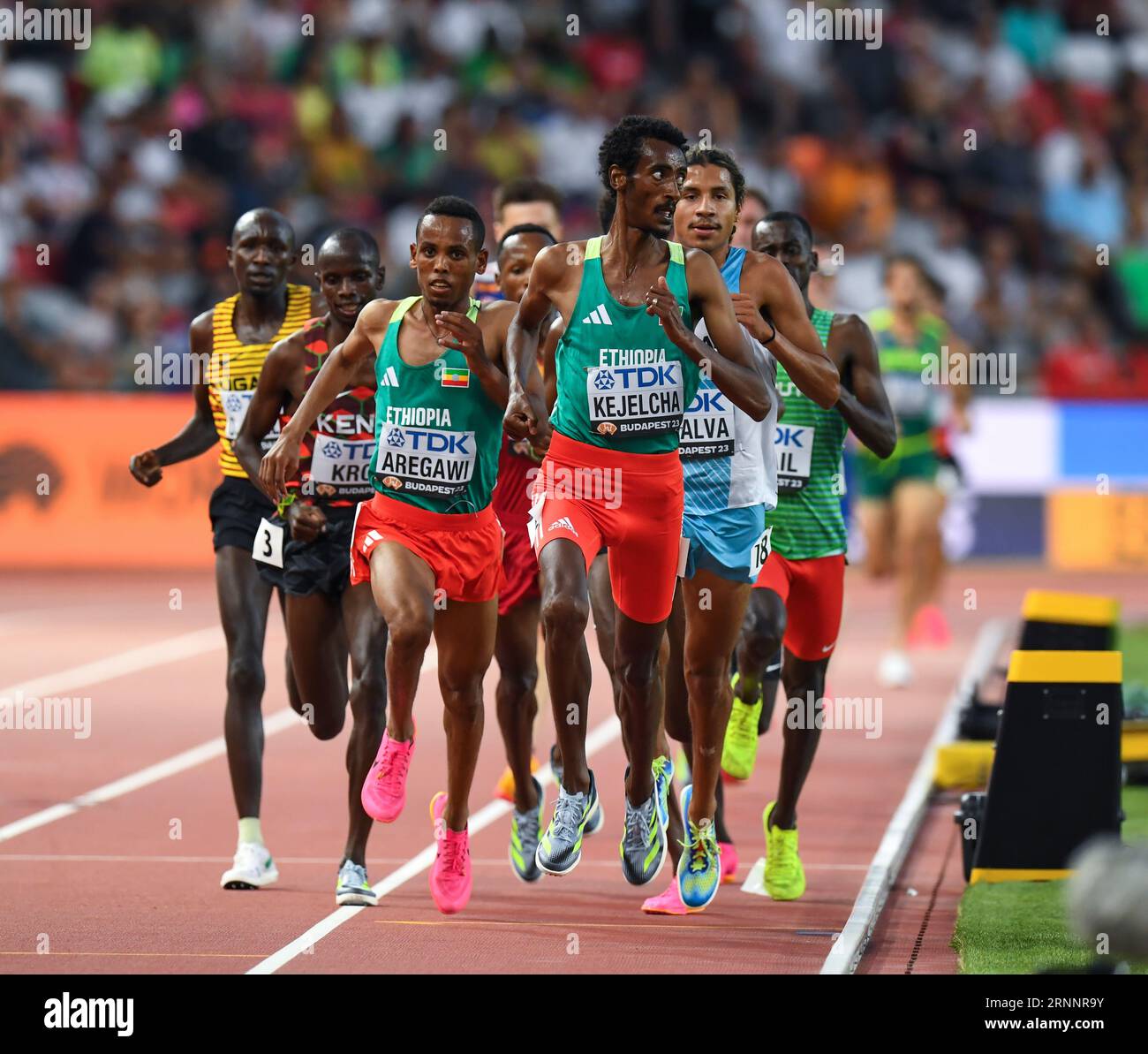 Berihu Aregawi of Ethiopia competing in the men’s 5000m B race on day 6