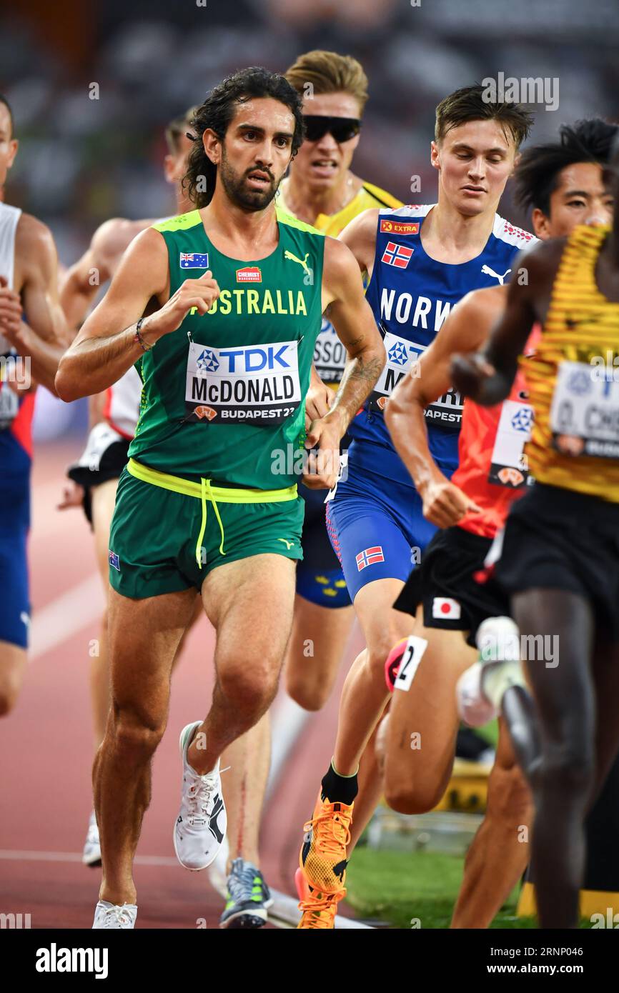 Morgan McDonald of Australia competing in the men’s 5000m B race on day