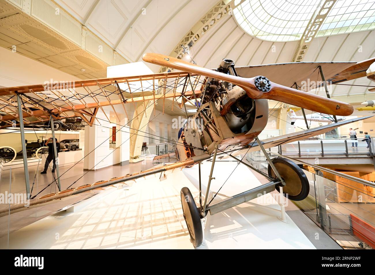Vienna, Austria. Aviatik Berg D 1 fighter plane in the Technical Museum in Vienna Stock Photo