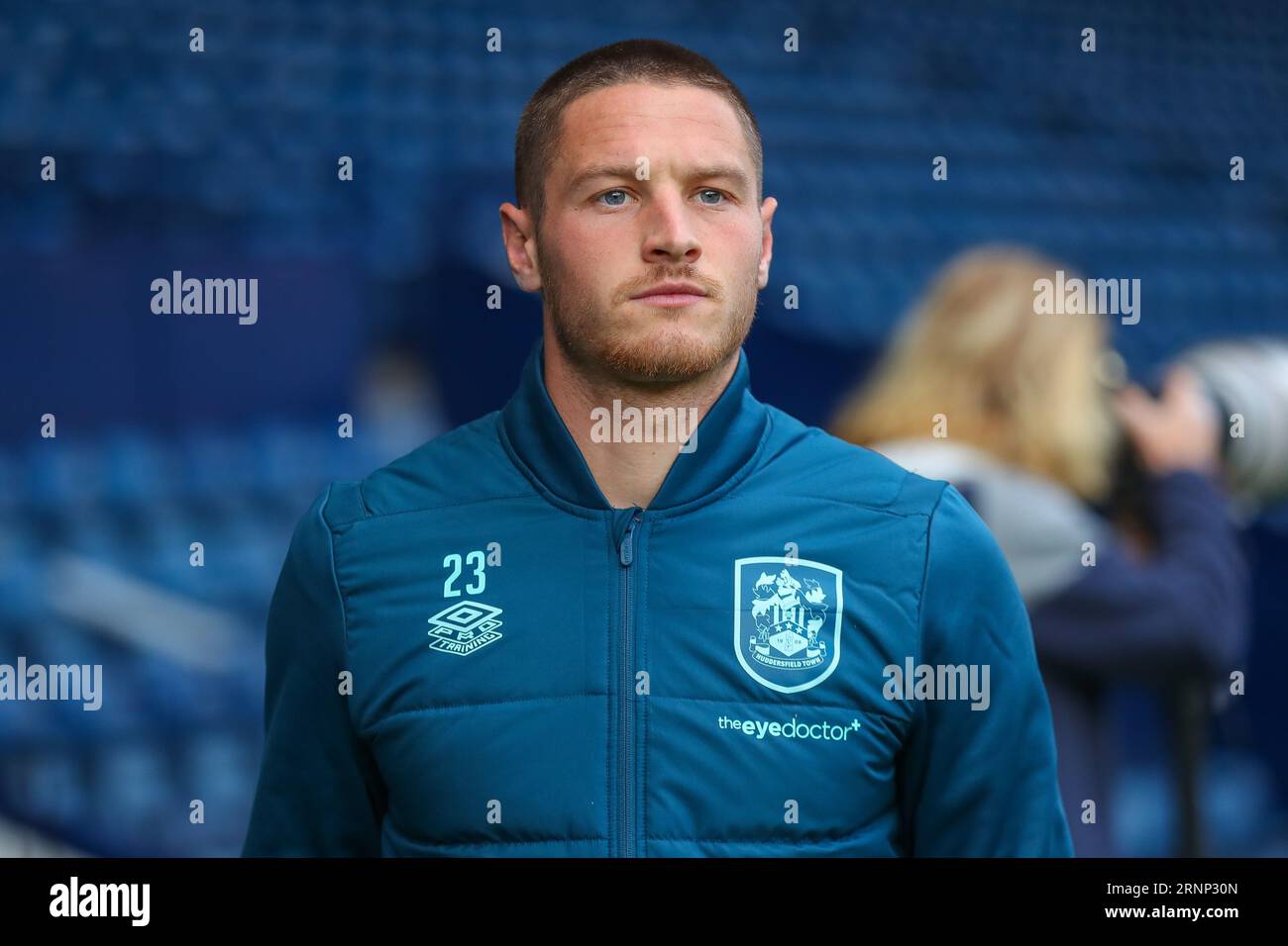 Ben Wiles 23 of Huddersfield Town arrives during the Sky Bet Championship match West Bromwich