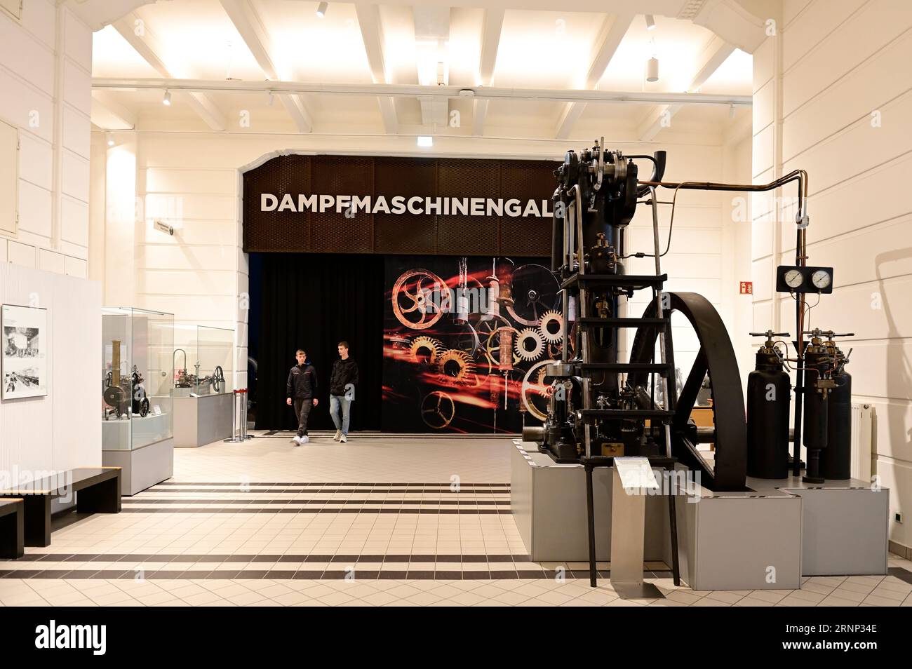 Vienna, Austria. The steam engine gallery in the Technical Museum in Vienna Stock Photo