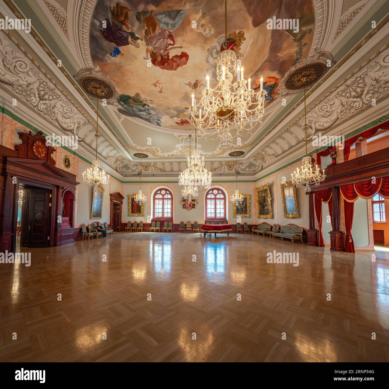 Celebration Hall at House of the Black Heads Interior - Riga, Latvia Stock Photo