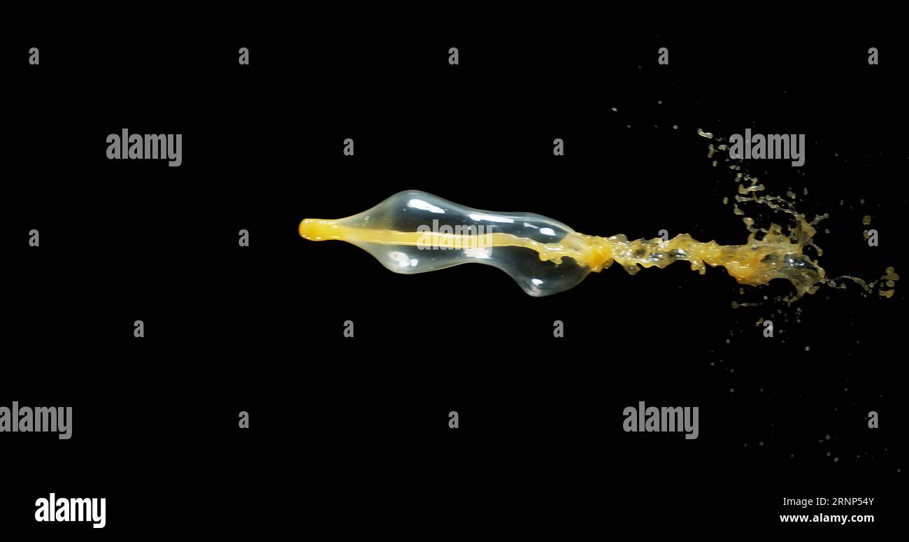 Orange Juice Exploding and Splashing on Black Background Stock Photo ...