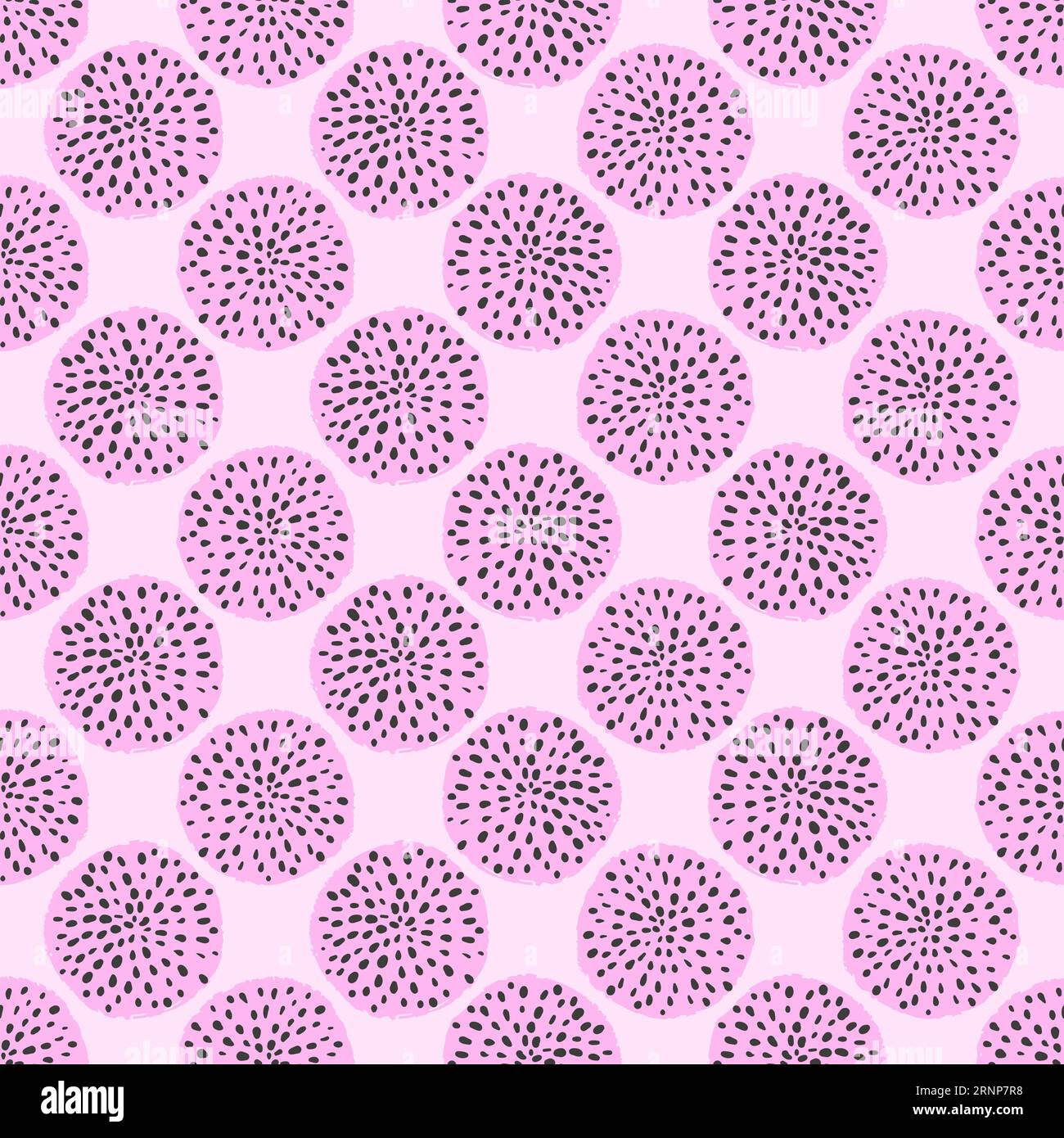 Seamless abstract pink polka dot pattern. Stock Vector