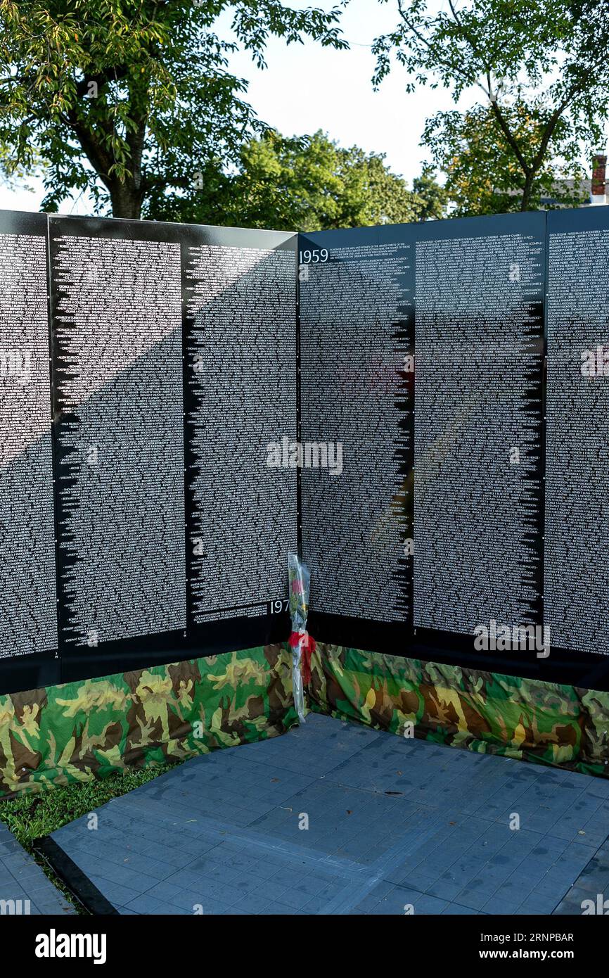 Bergenfield, NJ, USA. 2 September, 2023. The Vietnam Veterans Memorial