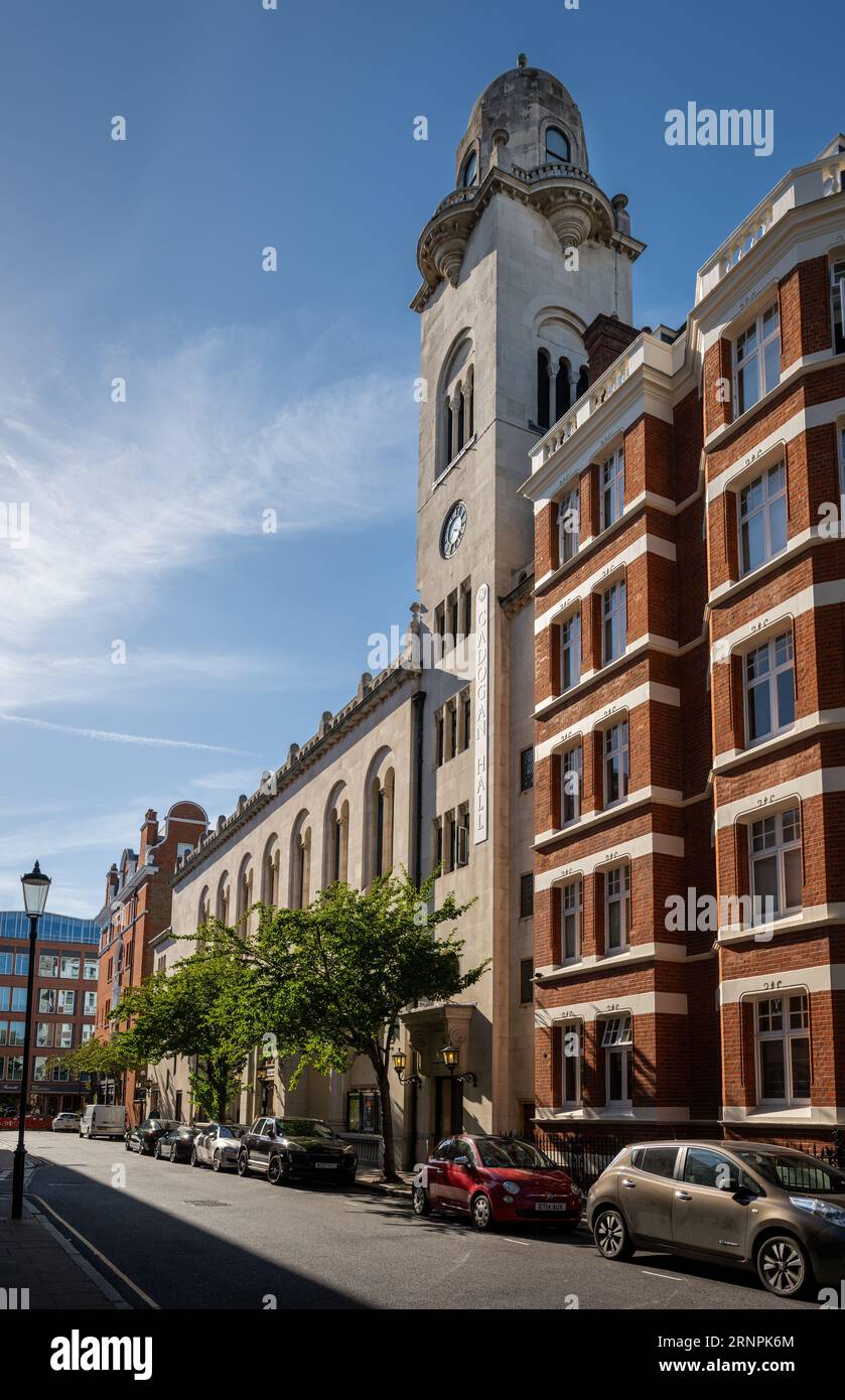 London, UK: Cadogan Hall, a concert hall in Sloane Terrace in Chelsea near Sloane Square. Cadogan Hall is home to the Royal Philharmonic Orchestra. Stock Photo