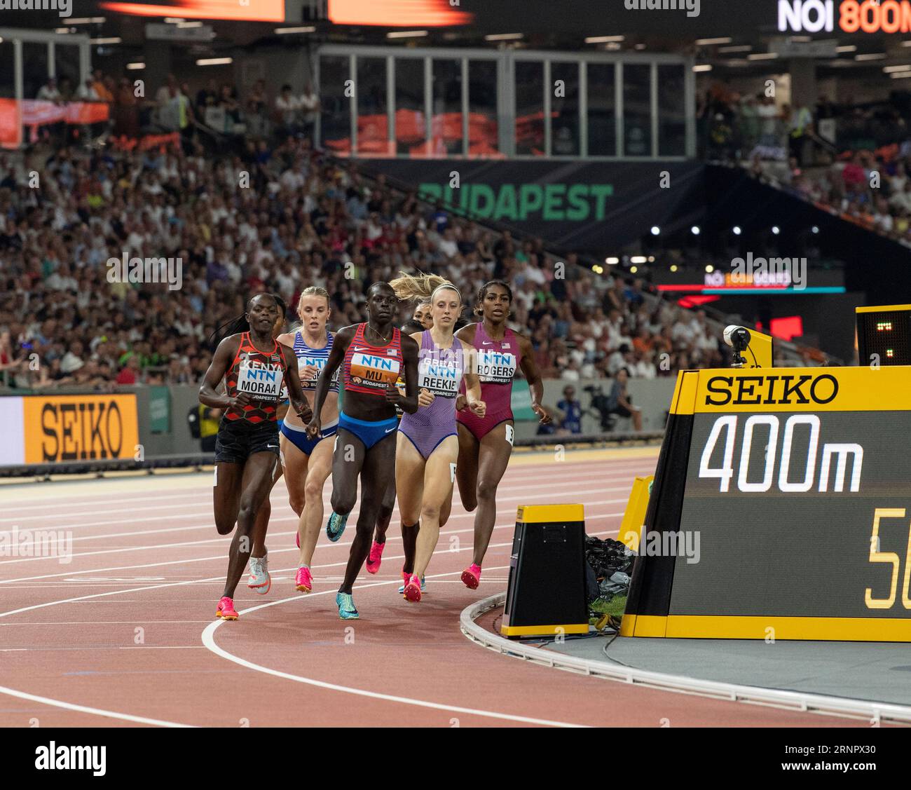 Athing Mu of the USA competing in the women’s 800m final on day 9 of